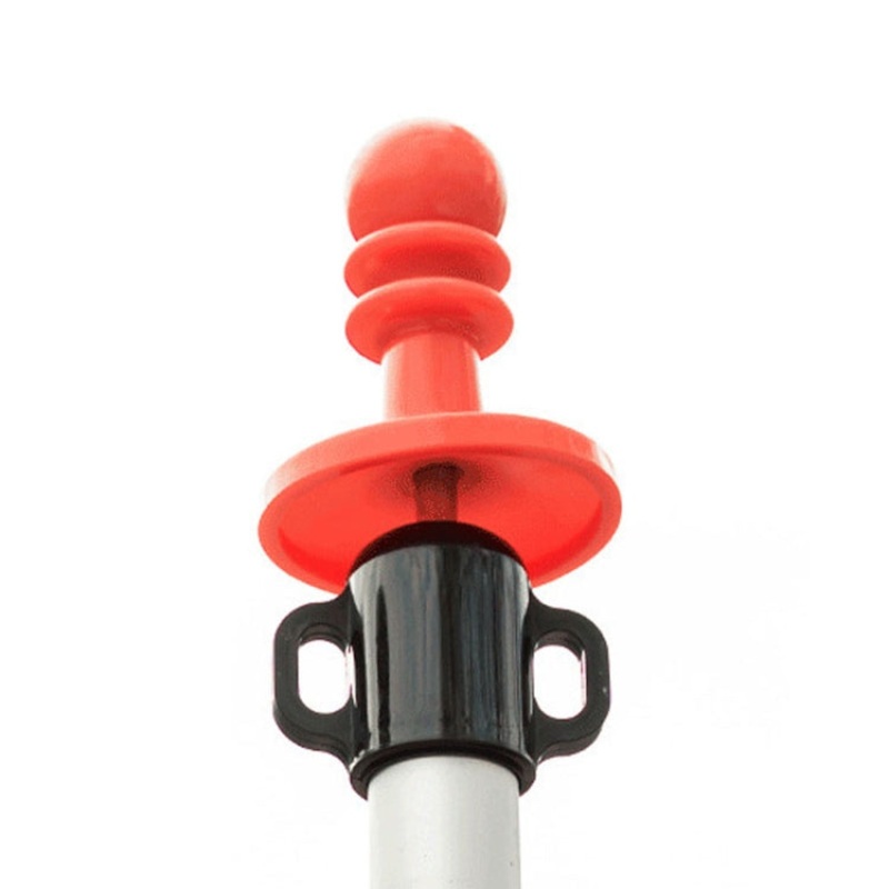 Outdoor Camping Canopy Pole Thunder Cap Tent Support Pole Insulated Plastic Protective Hat (Red)