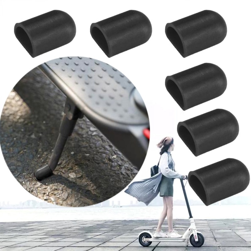 6 PCS For Xiaomi Mijia M365 Electric Scooter Accessories Tripod Foot Support Silicone Cover(Black)