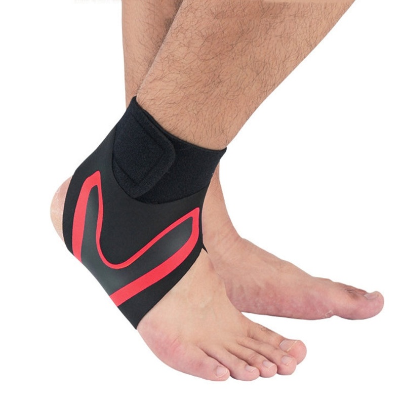 Sports Compression Anti-Sprain Ankle Guard Outdoor Basketball Football Climbing Protective Gear, Specification: XL, Left Foot (Black Orange)