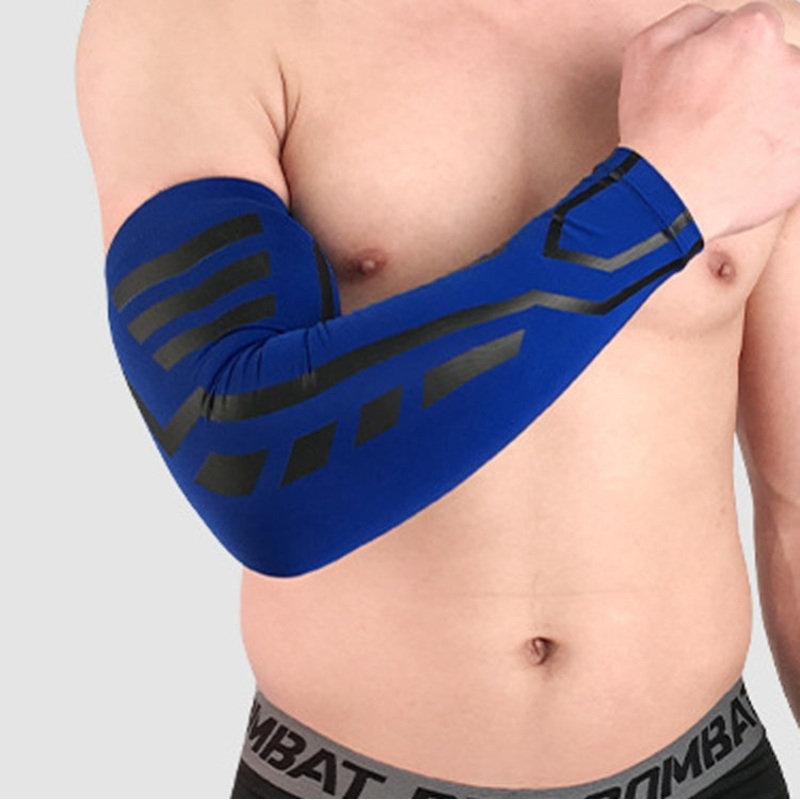 Sports Wrist Guard Arm Sleeve Outdoor Basketball Badminton Fitness Running Sports Protective Gear, Specification: XL (Blue)