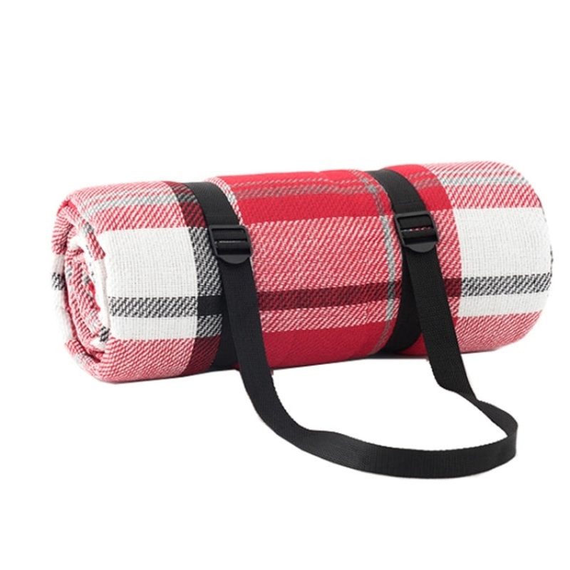 Thickened Moisture-Proof Beach Mat Outdoor Camping Tent Mat With Storage Bag (Strawberry Dessert) 200x200cm