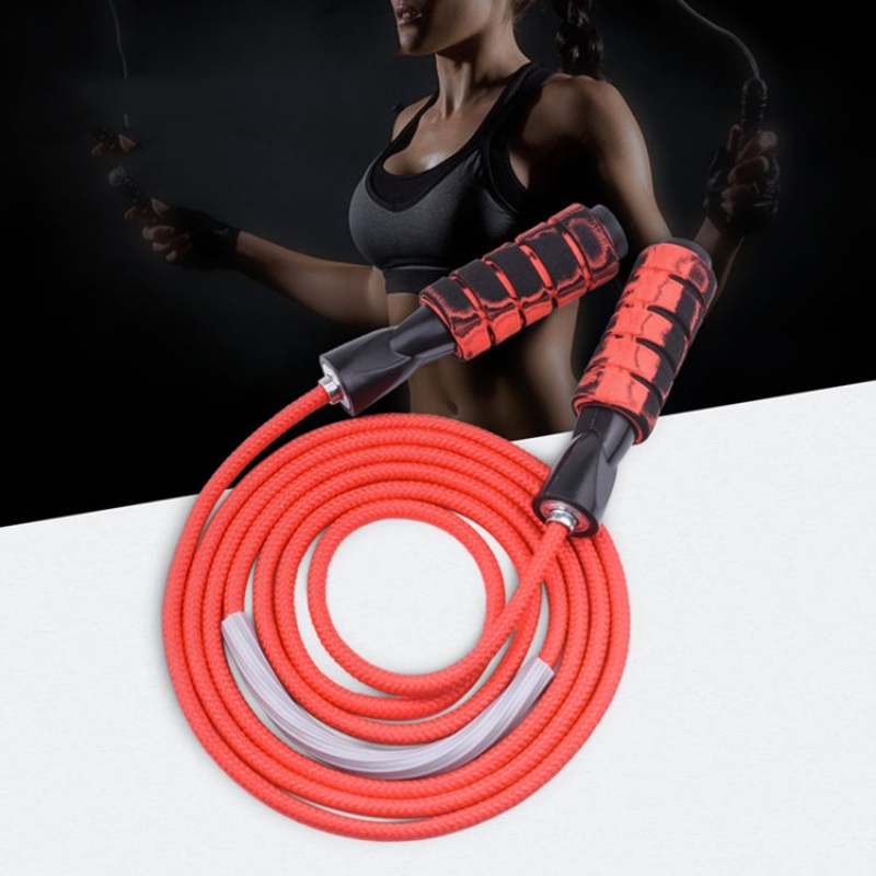 Weight-Bearing Skipping Rope Fitness Exercise Room Skipping Rope, Thickness: 6mm, Length: 3m(Red)