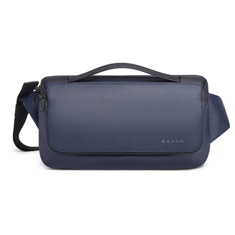 Men Fashion Chest Bag Waterproof Portable Storage Messenger Bag(Blueprint)