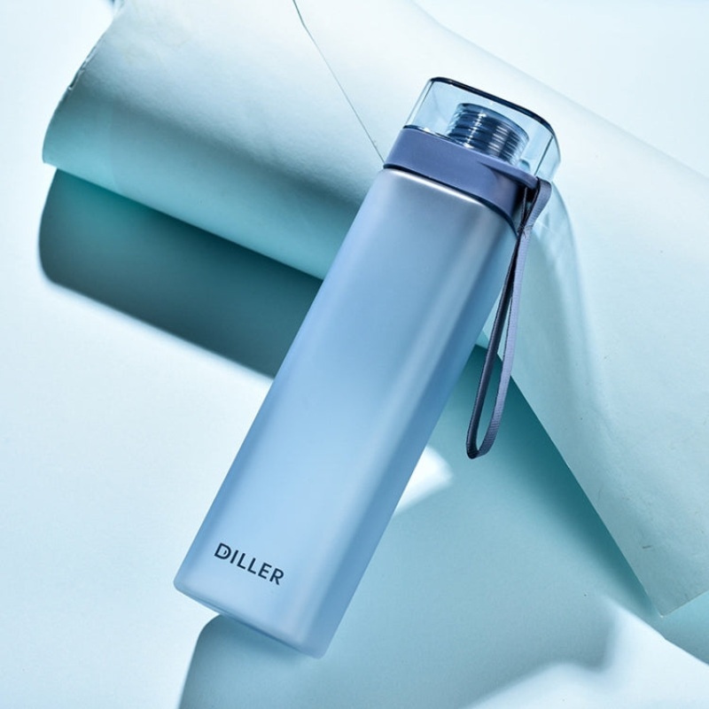 Square Shape Fitness Leakproof Water Bottle, Capacity: 700ml (Blue)